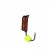 Mormyshka Wolfram Marlin’s Book, 2 mm, 0.95 g, copper + cubic cube lemon UV, 15 pcs.