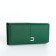 Women's wallet on magnets, green color