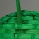 Wicker basket, d14x13xh6.5x11x20 cm, green, bamboo