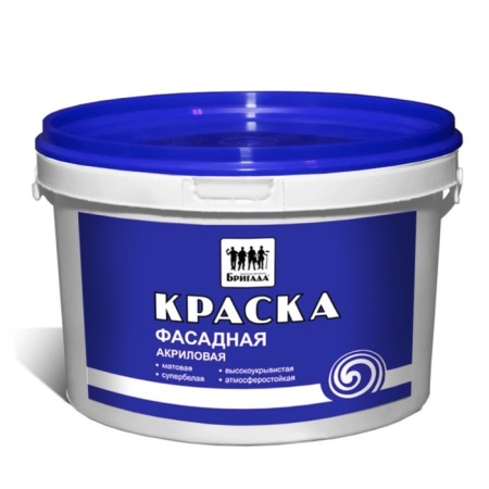 Facade paint "Brigade" White, matte 5kg