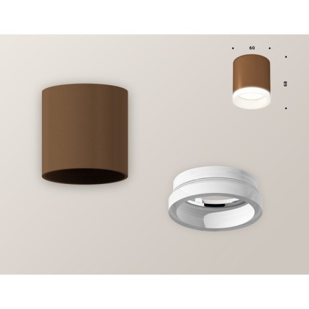Ambrella Light overhead lamp, XS6304040, MR16 GU5.3 LED 10 watts, coffee sand sand, white matte-1