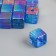 Busina for creativity plastic "Cube. Transparent mother of pearl" blue 1.4x1.4x1.4 cm