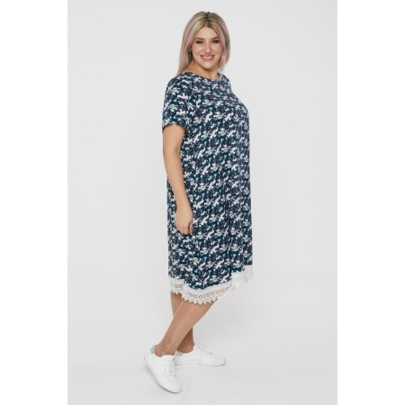 Women's dress, size 52, dark blue color-2