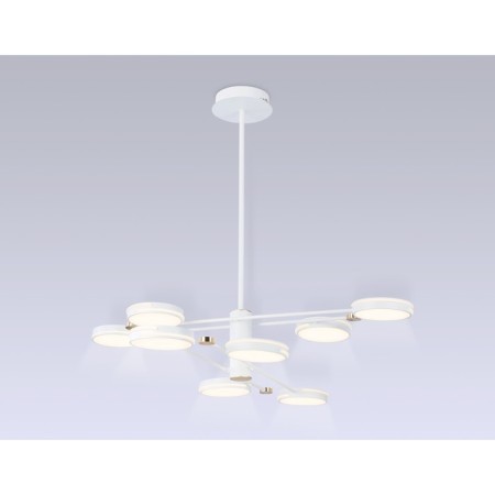 LED LED suspended Ambrella Light, Linetech, FL51642, 8XLED, 67 W, 5025LUM, 3000-6400K, white, gold.-3