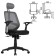 The chair of the operator Brabix Saturn ER-400, with a headrest, combined black/gray