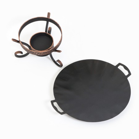 Set: Silk Road stand + Saj "Crunted New" 35 cm-2