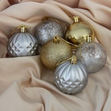 Set of balls plastic D-6 cm, 6 pcs 