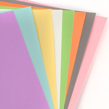 Cardboard tinted, A4, 8 sheets, 8 colors, moped, bilateral, in a bag, 180 g/m², cold heart-1