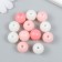 Plastic beads "from white to pink" glossy set 25 grams mix d = 1.6 cm