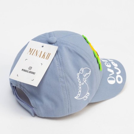 Children's cap "Dino" minku Blue color, rr 52-54-3