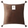 Decorative pillowcase with brushes Ethel Color Coffee, 45x45 cm, polyester, velor