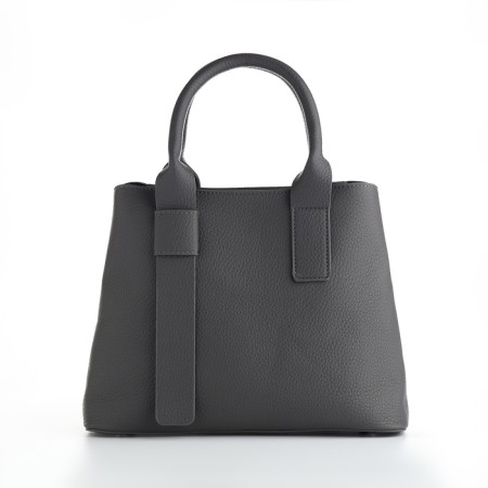 Women's bag with lightning, textura, average size, color gray