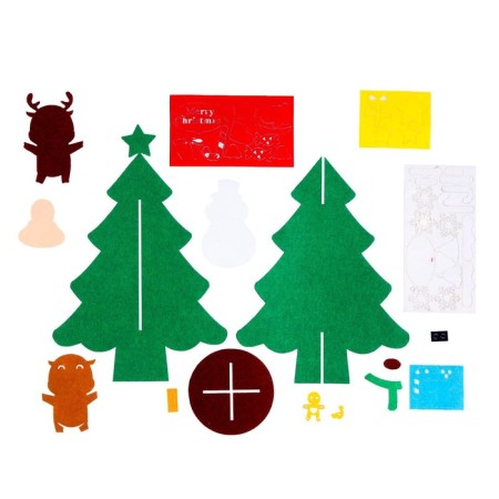 Set for creativity "Christmas tree with a deer" adhesive decorations-2