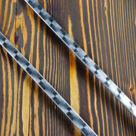 Double fork-Shampur with a wooden handle, with a pattern, 40cm-1