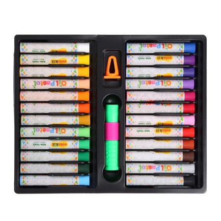 Oil pastel with Colokit holder, 24 colors, 8.5x58 mm, round case, sharpener in the set-1