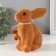 Souvenir Foam "Brown rabbit with berries" 13x8x15 cm