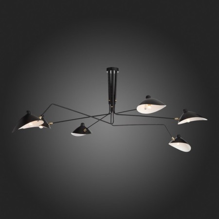 Ceiling Ceiling ST LUCE. SL305.402.06. SPRUZZO. 6x60 watts, E27, 180x180x54 cm, black color-10