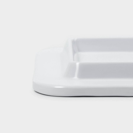 Serve dish "White East", 25.5 × 12.7 × 1.5 cm, white color-7