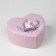 Organizer for decorations portable with the mirror "Casket Unicorn Heart", 17 × 15 × 7 cm, pink color