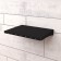 Metal shelf 400x220 mm for storing heavy cargo, wall, black