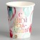 A one -time paper glass "Happy Birthday", balls ", 250 ml