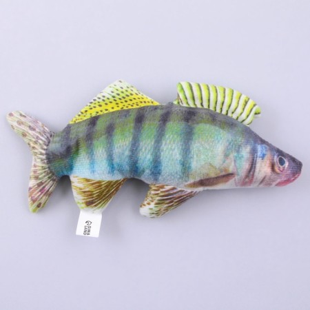 A toy for cats with mint "pike perch" from textiles, 20 cm-1