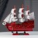 Souvenir Small Small Vincelot, sides red tree, white sails, 4 × 20 × 20 cm