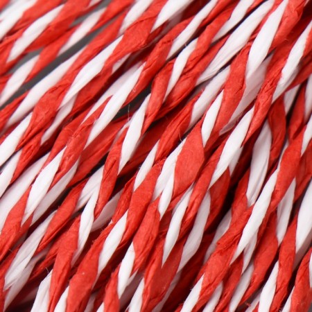 Yarn 100% cellulose "Softino Raffia Color Melange" Washing, Red-White 10m-2