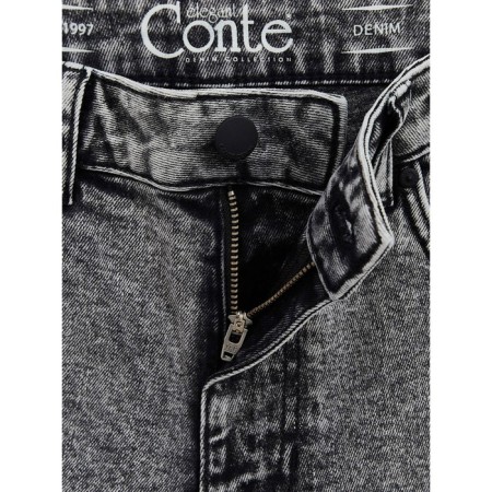 Women's jeans with a high landing CONTE Elegant Mom Fit, size XS, Grey color-5