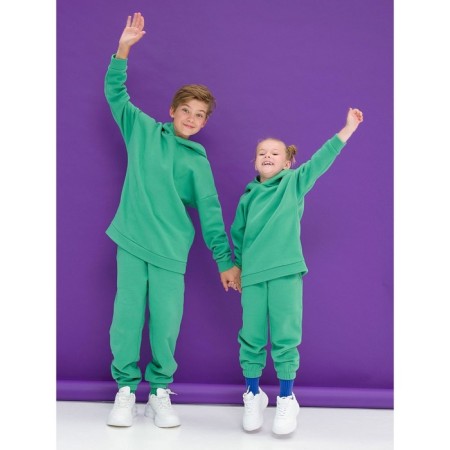 Baby trousers, height 98 cm, green color-3