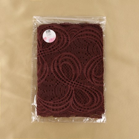 Lace elastic fabric, 180 mm × 2.7 ± 0.5 m, chocolate color-4