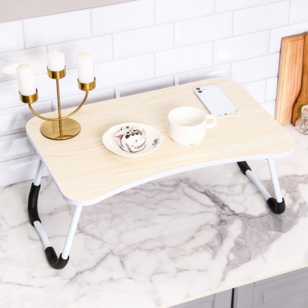 Table - breakfast tray, for a laptop, folding, white, 60x40 cm-5