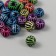 Beads for creativity plastic "Neon strips on black" set of 20 g 1.1x1.1x1 cm