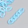 Decor for creativity plastic "Ring for the chain" Blue set of 25 pcs 2.3x1.65 cm
