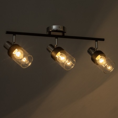 Lamp "Masumi" 3x40 W E14 black/chrome 58x10x20cm-2