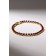 Bracelet with rhinestones "shining" thin thread, red color in gold, 18 cm