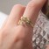 Ring "Leaves" duet, color gold, dimensionless