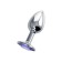 Anal sleeve of little cuts, metal, silver, with a crystal, 7 cm, 2.8 cm, 50 g