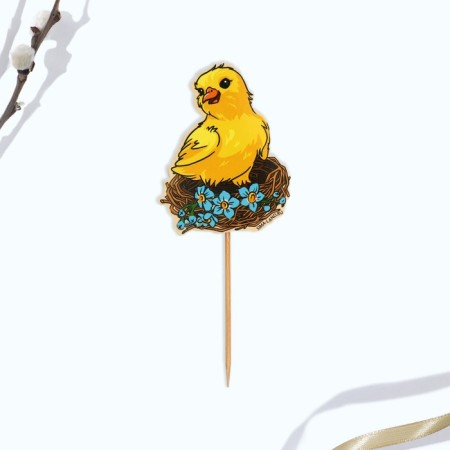 Topper for decorating Easter cake "Nest", 6 x 19 cm-2