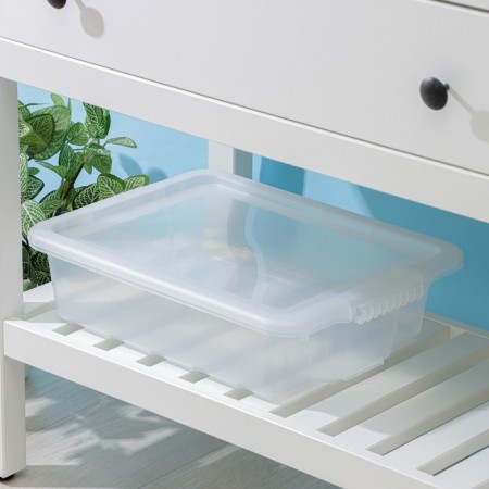 Storage container with Porter lid, 8 l, 43 × 31.5 × 11 cm, the color is transparent