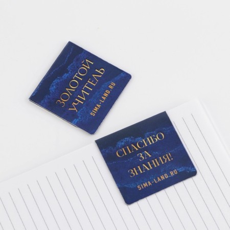 Gift set: “Golden Teacher” Notepad A6, 60 sheets and magnetic bookmarks 2 pcs-6