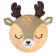 Soft toy-Pufic "Deer", 40 × 40 cm, brown color