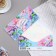 Money envelope "Happy Birthday!" Blue background, flowers, 8x16 cm