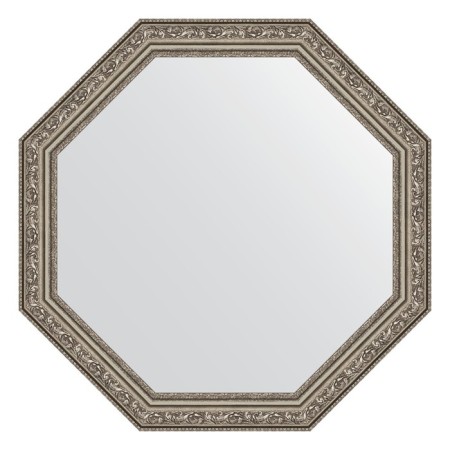 Mirror in the baguette frame, vignette aged silver 56 mm, 60.4x60.4 cm