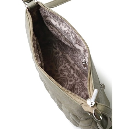 22322 Women's bag, 31x20x8 cm, leather claim, olive-3