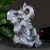 Pigger "Elephant Sitting" silver, 37x24x29cm
