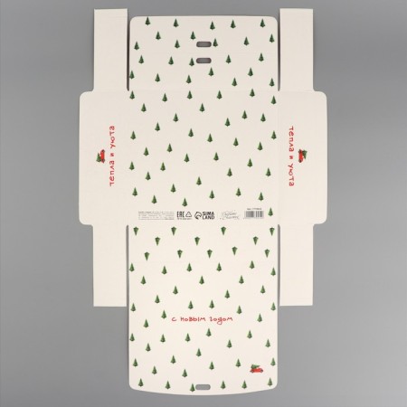 Double -sided folding box “Happy New Year”, 20 x 18 x 5 cm, without tape, New Year-7