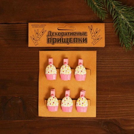 Set of decorative clothespins "Pieses" set of 6 pcs.-1