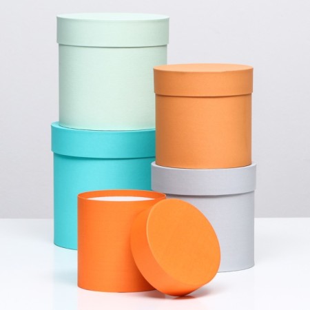 A set of round boxes 5 in 1, "Silence" 5V1 20x20-14x14-1