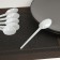 A spoon of plastic disposable white, dining room, 15.5 cm, set 6 pcs